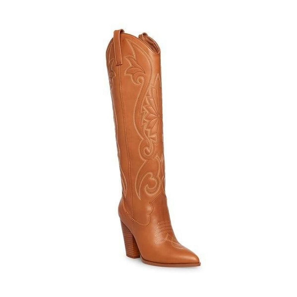 NWB BLACK Steve Madden Genuine Leather Lasso Boots